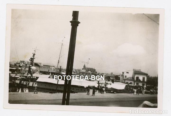 Fotografia antica: FOTO ORIGINAL PUERTO DE PALMA DE MALLORCA BARCO MARINA ITALIANA JUNIO DE 1939
