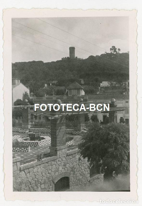 Alte Fotografie: FOTO ORIGINAL CALDETES CALDES D'ESTRAC VISTA DEL CASTILLO A&Ntilde;OS 40