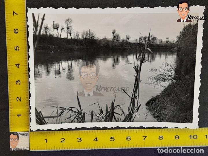 Photographie ancienne: RIO LLOBREGAT CERCA DE ERMITA DE BELLVITGE EN L'HOSPITALET / &Aacute;RBOL / FOTO ANTIGUA CATALUNYA A&Ntilde;OS 50