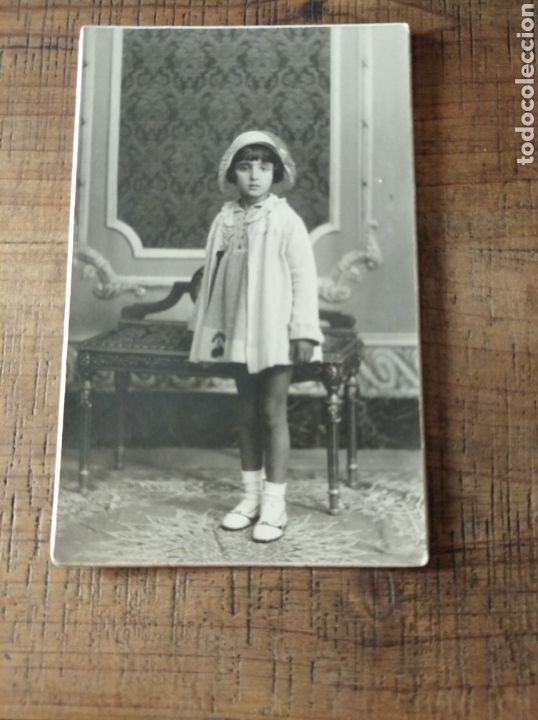 Fotografia antiga: Fotograf&iacute;a de estudio antigua retrato ni&ntilde;o Matarredona Alcoy finales s.XIX- pp s.XX