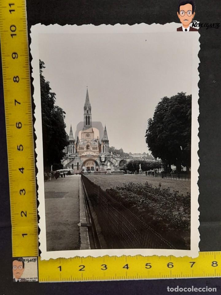 Alte Fotografie: CATEDRAL DE LOURDES / VIRGEN / FOTO ANTIGUA EN BLANCO Y NEGRO - A&Ntilde;OS 50 - FRANCIA SANTUARIO