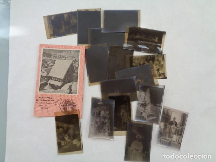 Fotografia antiga: FUNDA DE NEGATIVOS DE TALLERES GUIAMO DE SEVILLA, CON NEGATIVOS DE 16 FOTOS A&Ntilde;OS 30 - 40