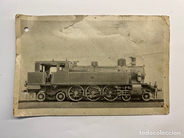 Fotograf&iacute;a antigua: FOTOGRAF&Iacute;A: FERROCARRILES ESPA&Ntilde;OLES. Locomotora Tender. Tipo 2.3.2 (h.1950?) deslucida