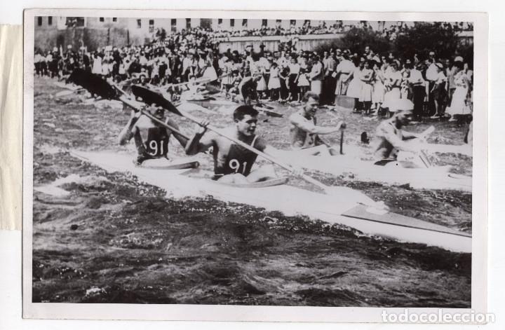 Fotograf&iacute;a antigua: OVIEDO.-TRIUNFO ESPA&Ntilde;OL EN EL DESCENSO EN PIRAGUA DEL SELLA. 18X12.