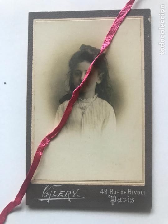 Fotograf&iacute;a antigua: ANTIGUA FOTO DE SE&Ntilde;ORITA 10 A&Ntilde;OS - PHOTOGRAPHIE E. VALERY - PARIS -