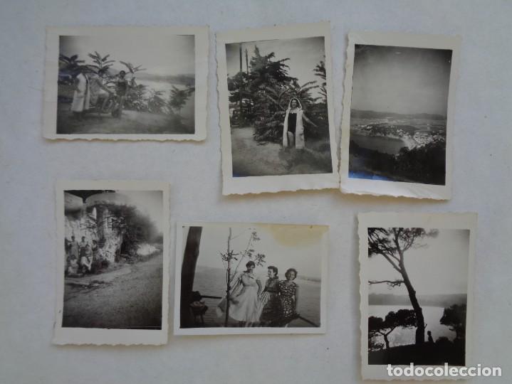 Fotograf&iacute;a antigua: LOTE DE 6 PEQUE&Ntilde;AS FOTOS DE CHICAS EN LA PLAYA, EN BA&Ntilde;ADOR, ALBORNOZ, MOTO VESPA, ETC