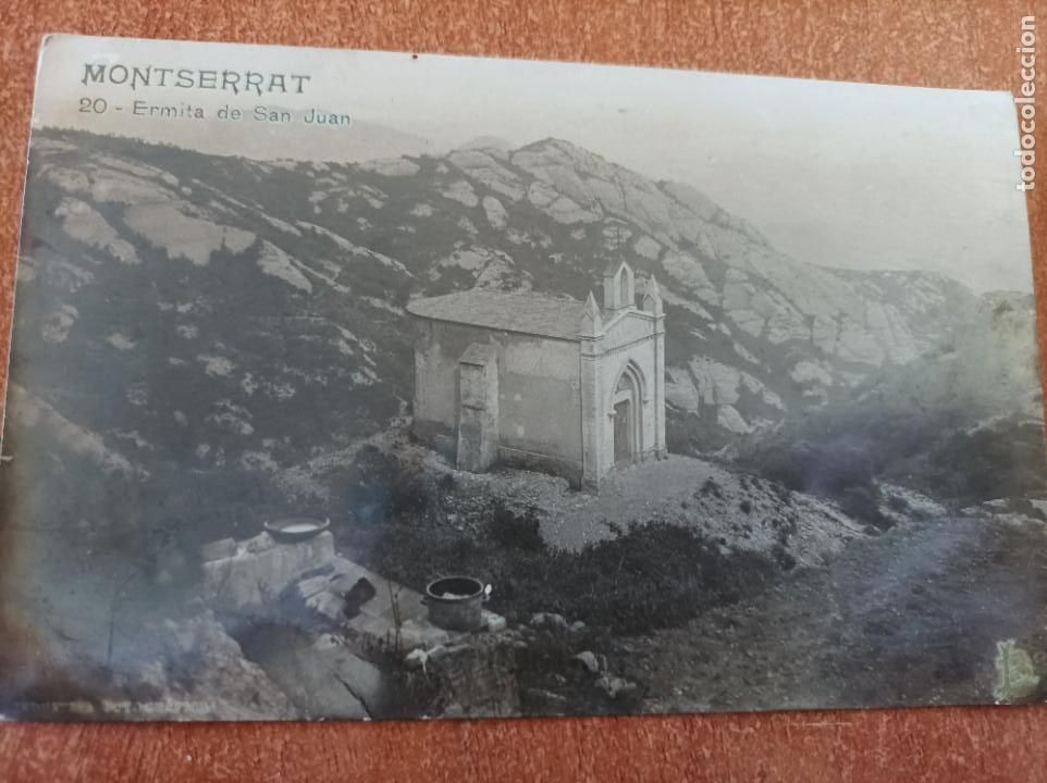 Fotograf&iacute;a antigua: Antigua foto postal ermita de San Juan Montserrat Sobre 1900