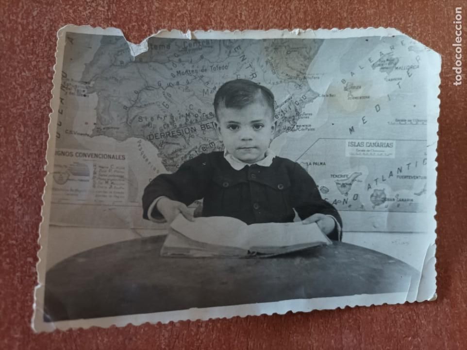 Photographie ancienne: Fotograf&iacute;a costumbrista ni&ntilde;o en escuela Onda