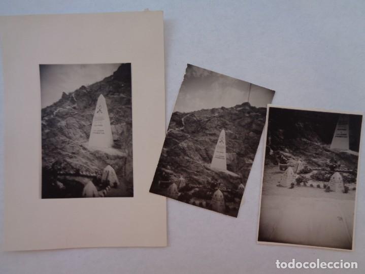 Fotograf&iacute;a antigua: LA LEGION : LOTE DE 3 FOTOS DE MONOLITO POR LOS LEGIONARIOS CAIDOS