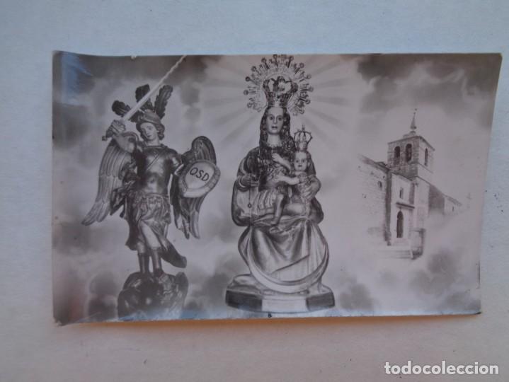 Fotograf&iacute;a antigua: FOTOMONTAJE DE VIRGEN, ARCANGEL SAN MIGUEL E IGLESIA . DESCONOZCO