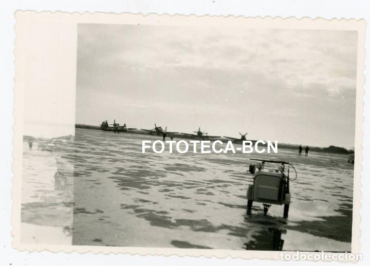 Photographie ancienne: FOTO ORIGINAL BASE AEREA AEROPUERTO AVION COMBATE HELICOPTERO PIASECKI US NAVY ESPA&Ntilde;A A&Ntilde;OS 50