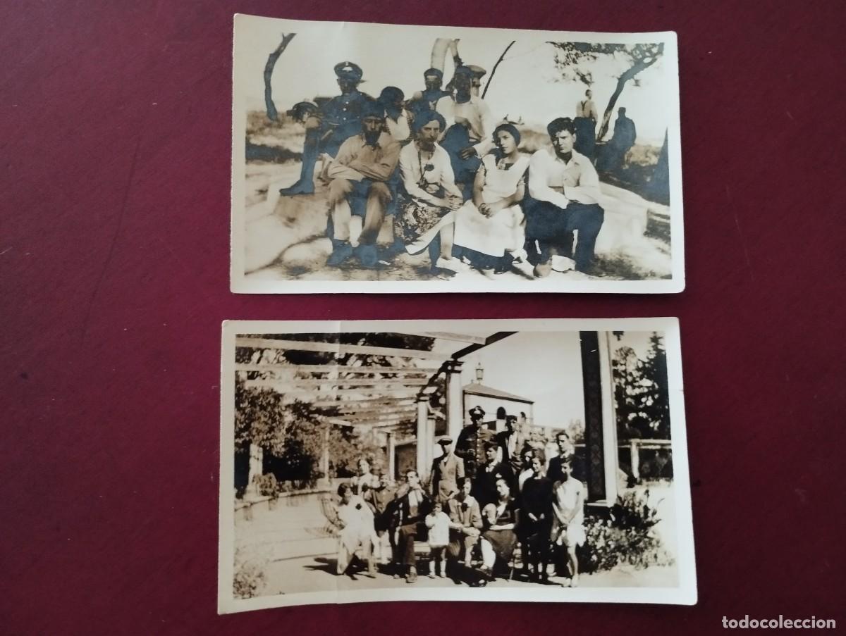 Fotograf&iacute;a antigua: Dos fotografias muy antiguas familia en la la Pergola (castellon) y en el campo
