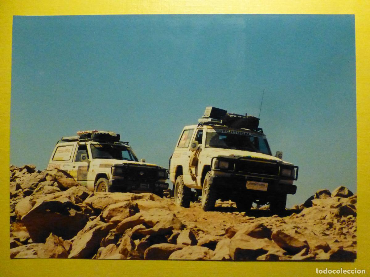 Fotograf&iacute;a antigua: Fotografia Coche Rallye - Nissan - Portugal - Desierto - 21 x 15 cm - Todoterreno
