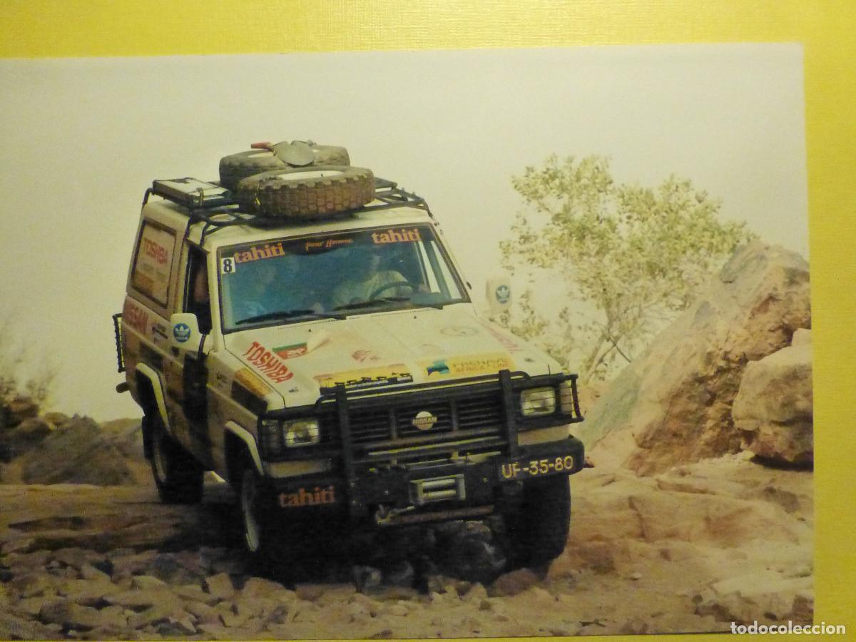 Fotograf&iacute;a antigua: Fotografia Coche Rallye - Nissan - Portugal - Desierto - 21 x 15 cm - Todoterreno