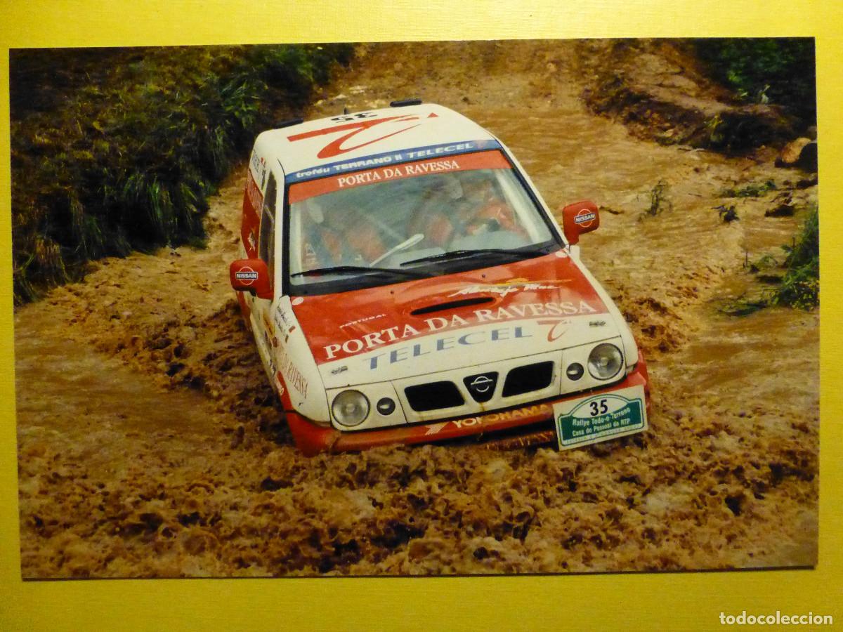 Fotograf&iacute;a antigua: Fotografia Coche Rallye - Trofeo Nissan Terrano II - Porta da Ravesa 13 x 20 cm - Todoterreno - Orig