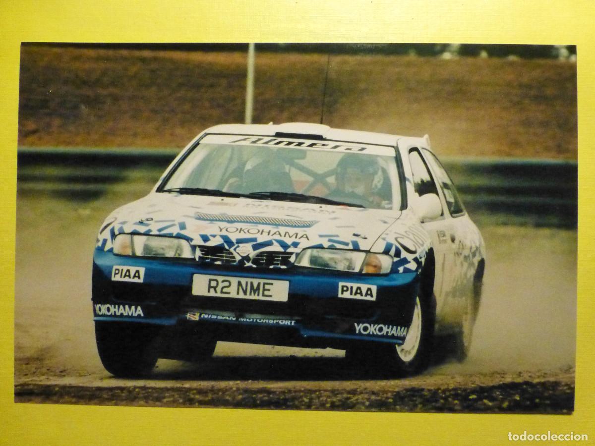 Fotograf&iacute;a antigua: Fotografia coche Rallye - Nissan Almera - 13 x 20 cm - Original