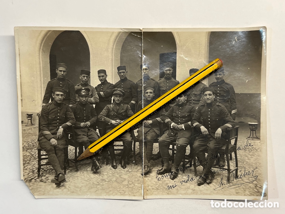 Antique Photography: MILITAR Fotograf&iacute;a Soldados Regimiento de Infanter&iacute;a No.20 Guadalajara EL TIGRE ? (h.1920?)