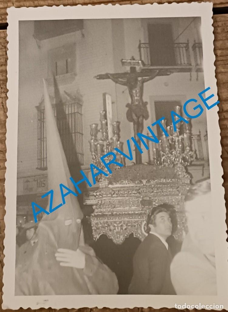 Alte Fotografie: SEMANA SANTA SEVILLA, ANTIGUA FOTOGRAFIA SANTISIMO CRISTO DEL AMOR, 85X120MM