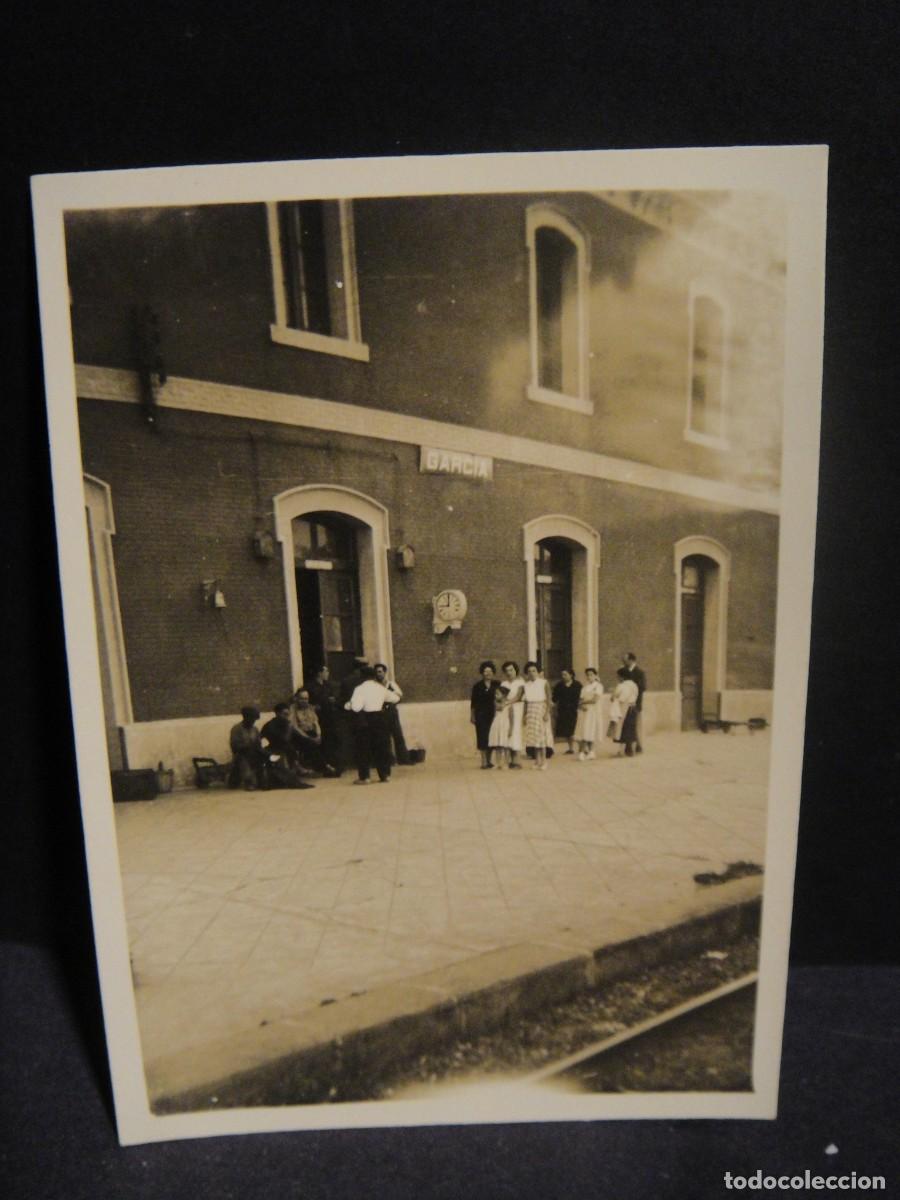 Fotograf&iacute;a antigua: estacion de ferrocarril del pueblo de garcia