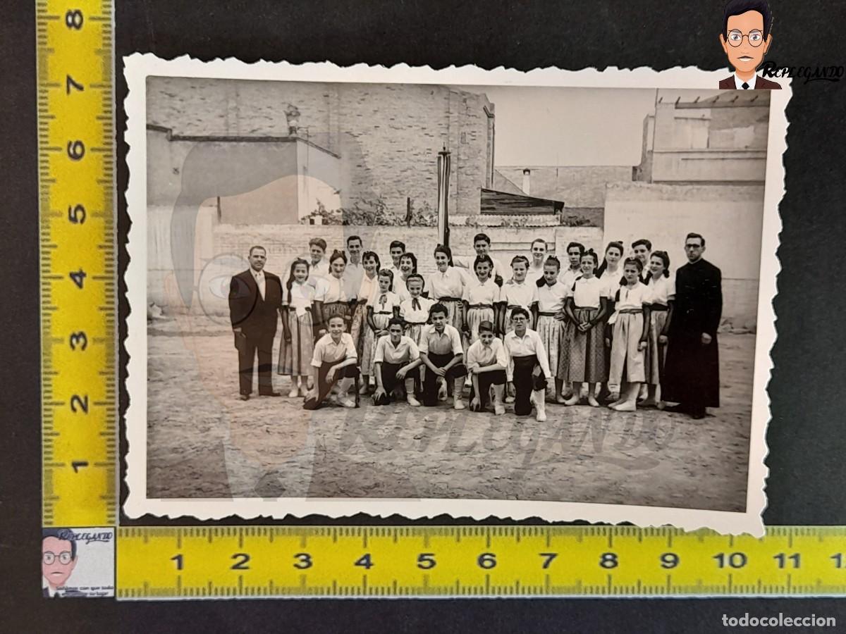 Fotografia antica: CHICAS Y CHICOS DE BALL DE GITANES / BAILE DE GITANAS / FOTO ANTIGUA A&Ntilde;OS 50 &iquest;CATALUNYA? FIESTA