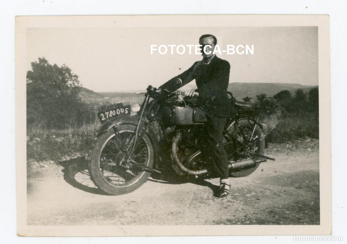 Fotografia antiga: FOTO ORIGINAL MOTO MOTOCICLETA A&Ntilde;O 1948