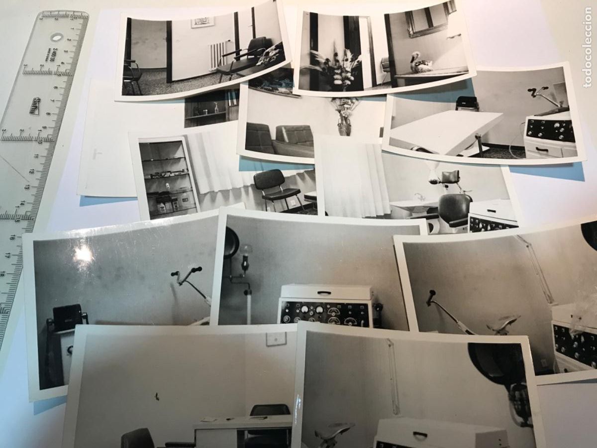 Fotograf&iacute;a antigua: FOTOGRAFIAS ANTIGUAS. Conjunto fotogr&aacute;fico de un sal&oacute;n o consulta de masajes y rehabilitaci&oacute;n