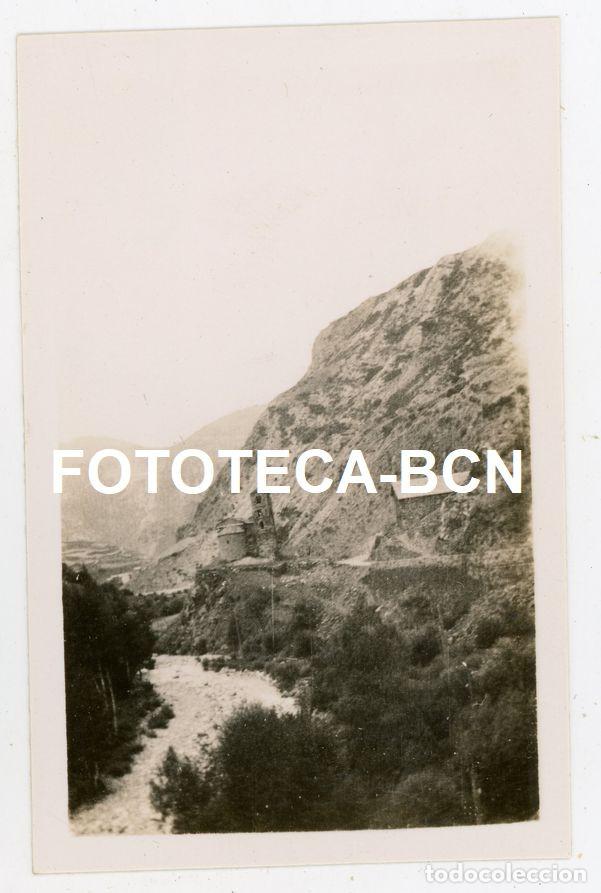 Fotografia antiga: FOTO ORIGINAL ANDORRA IGLESIA SANT JOAN DE CASELLES RIO VALIRA A&Ntilde;OS 30