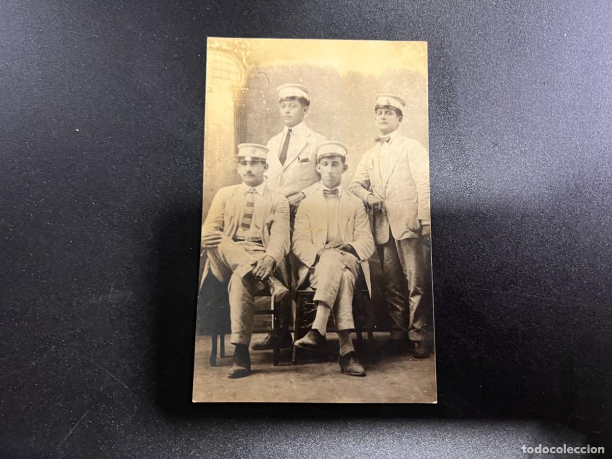 Fotografia antiga: FOTOGRAF&Iacute;A DE 4 MILITARES CUBANOS. MEDIDAS APROX.: 13.5 X 8.5 CM