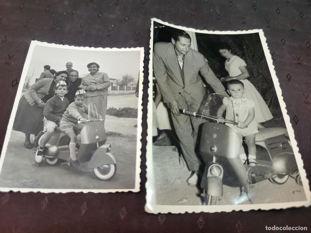 Fotograf&iacute;a antigua: ANTIGUAS FOTOGRAFIAS NI&Ntilde;OS MOTO JUGUETE TIPO VESPA ALICANTE