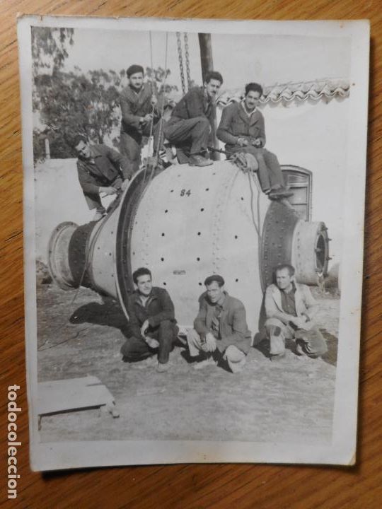 Fotograf&iacute;a antigua: ANTIGUA FOTOGRAFIA TRABAJADORES DE LAS MINAS FOTO BELINCHON LINARES JAEN 1953. MINERIA