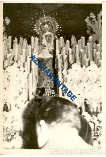 Alte Fotografie: SEMANA SANTA SEVILLA,A&Ntilde;OS 60, VIRGEN DE LA ENCARNACION, SAN BENITO, 75X105MM