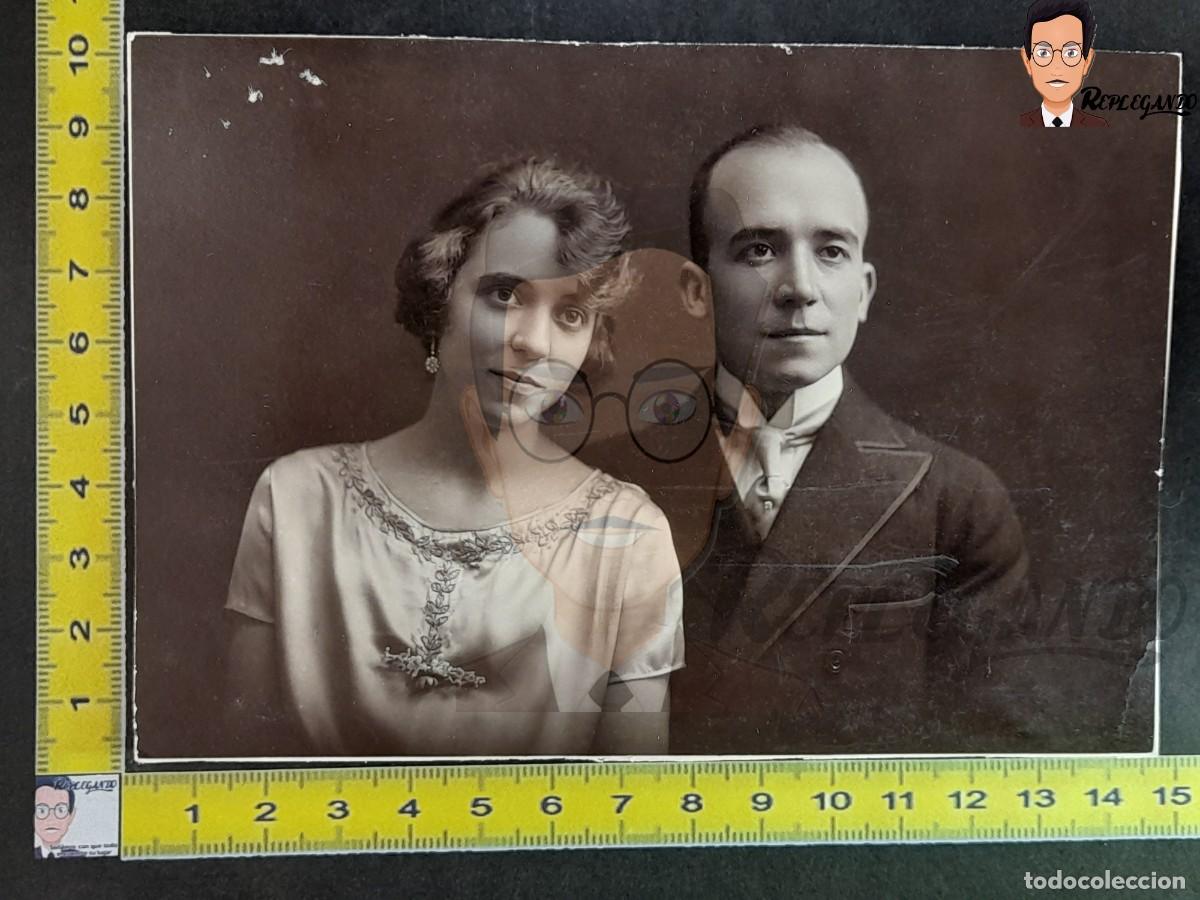 Antique Photography: MUJER Y HOMBRE - PAREJA NOVIOS - FOTO ANTIGUA DE ESTUDIO A&Ntilde;OS 40 - CHICO CHICA ESPA&Ntilde;A