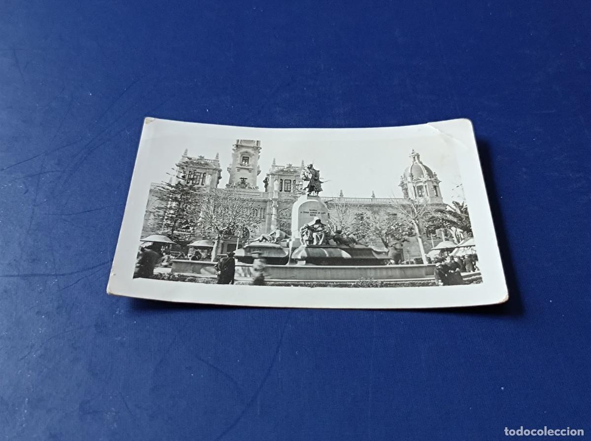 Fotograf&iacute;a antigua: FOTOGRAF&Iacute;A PLAZA DEL AYUNTAMIENTO DE VALENCIA CON MONUMENTO AL MARQU&Eacute;S DE CAMPO PRINCIPIOS A&Ntilde;OS 1930