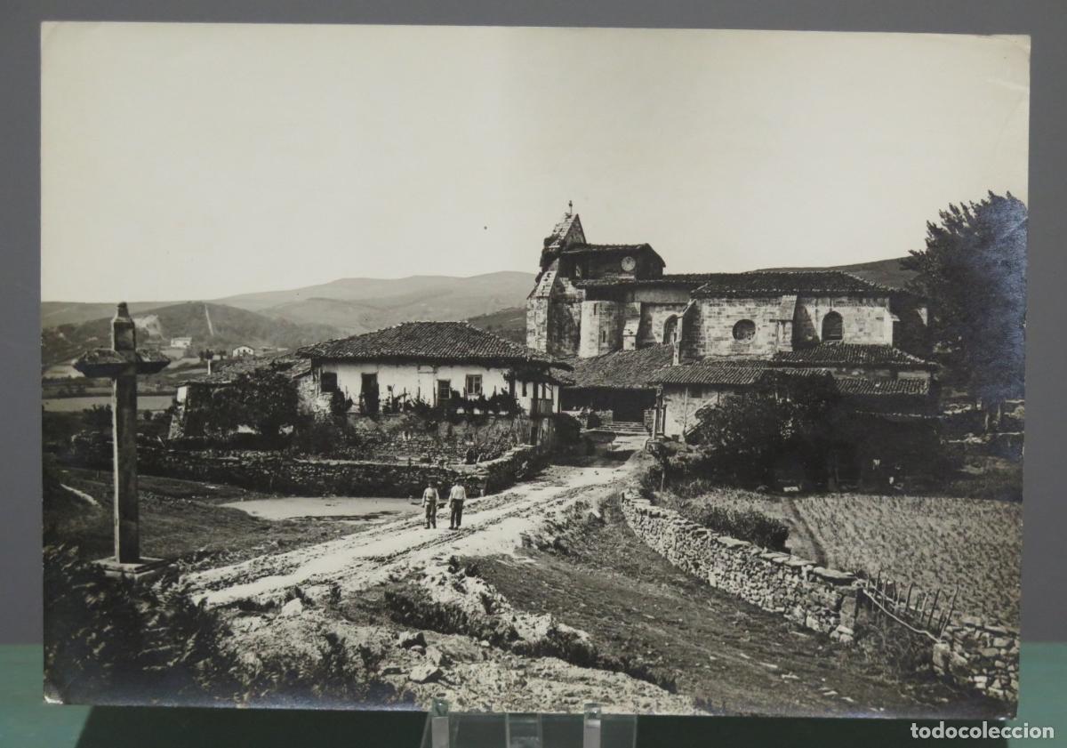 Fotograf&iacute;a antigua: FOTOGRAFIA. VISTA DE SANTA MARIA DE GALDAKAO. HACIA 1910
