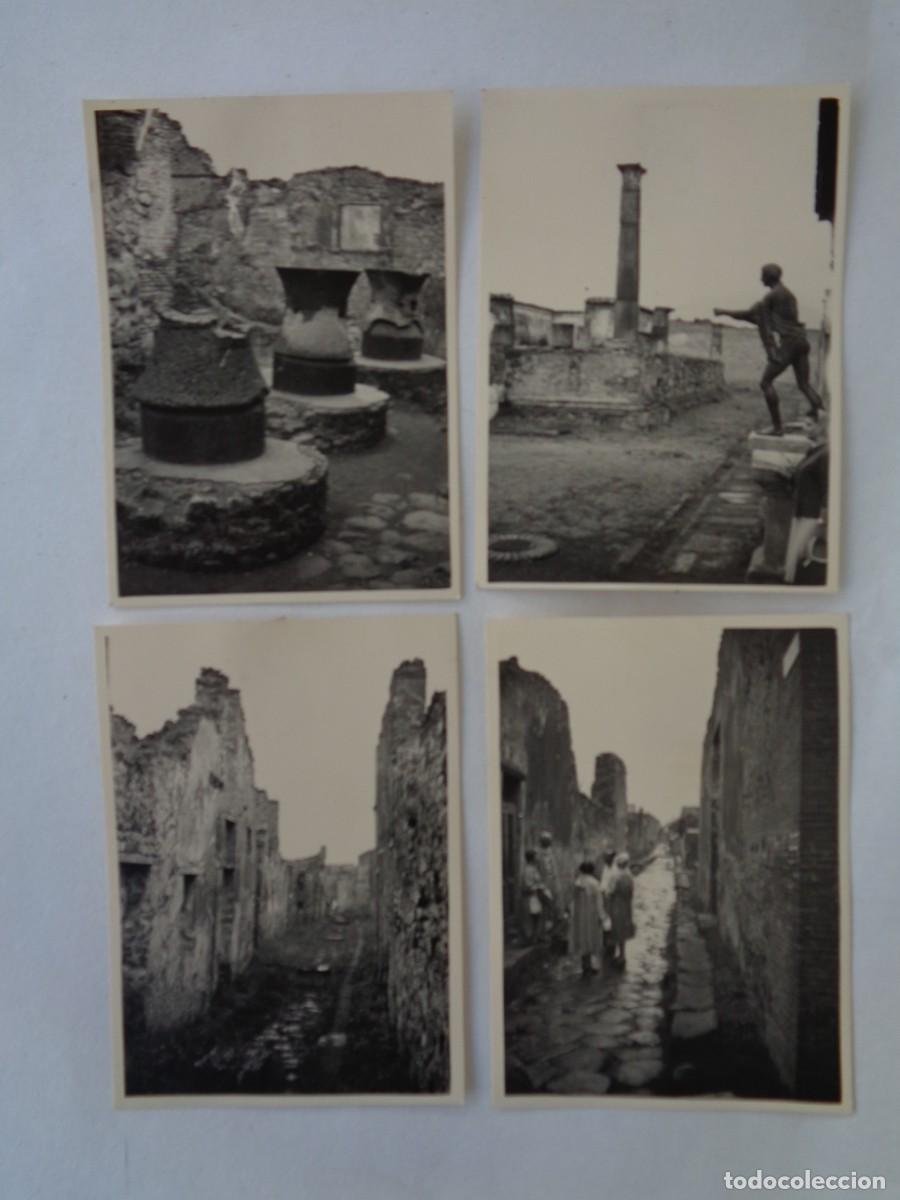 Fotograf&iacute;a antigua: LOTE DE 4 FOTOS DE UNAS RUINAS ROMANAS, CREO QUE ES POMPEYA