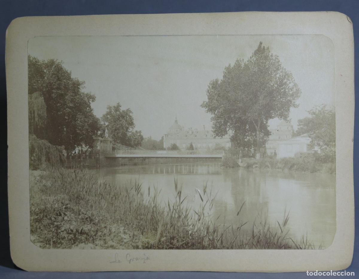 Fotograf&iacute;a antigua: FOTOGRAFIA. VISTA COLGANTE Y DEL PALACIO DE ARANJUEZ. POSIBLEMENTE CASIANO ALGUACIL (1832-1914)