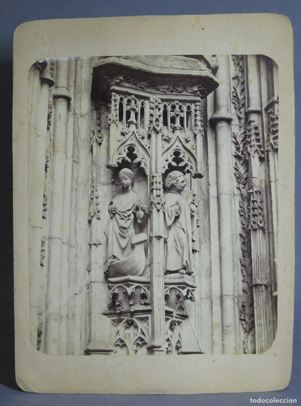 Fotografia antiga: FOTOGRAFIA. DETALLE DE LA CATEDRAL DE TOLEDO. CASIANO ALGUACIL (1832-1914)