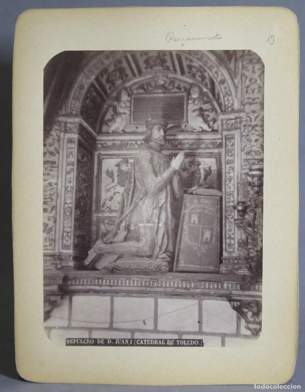 Fotograf&iacute;a antigua: FOTOGRAFIA. SEPULRO DE SAN JUAN. CATEDRAL TOLEDO. CASIANO ALGUACIL (1832-1914)