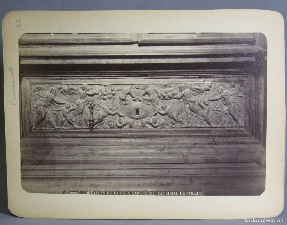 Fotograf&iacute;a antigua: FOTOGRAFIA. CAJON RENACENTISTA. CATEDRAL TOLEDO. CASIANO ALGUACIL (1832-1914)
