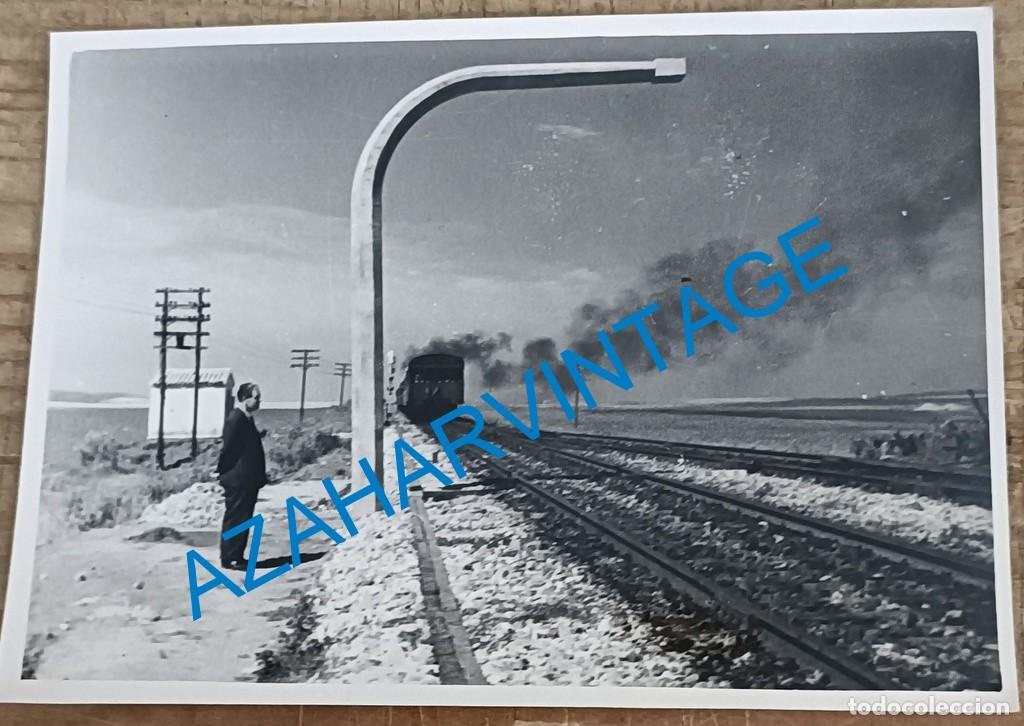 Fotograf&iacute;a antigua: A&Ntilde;OS 50, ANTIGUA FOTOGRAFIA TREN, MAQUINA DE VAPOR, 102X72MM