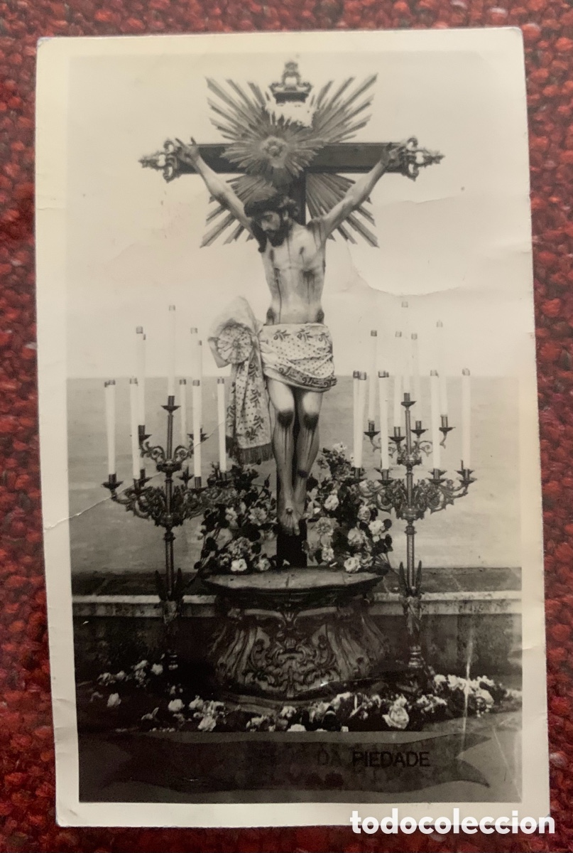 Fotograf&iacute;a antigua: Fotograf&iacute;a muy rara del Cristo da Piedade de Elvas. A&ntilde;os 50 siglo XX. Portugal.