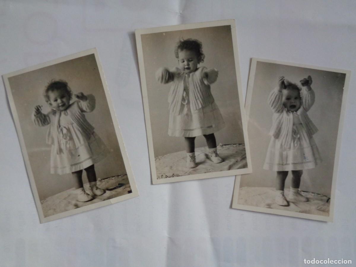 Alte Fotografie: LOTE DE 3 FOTOS DEL MISMO NI&Ntilde;O PEQUE&Ntilde;O BAILANDO . A&Ntilde;OS 30
