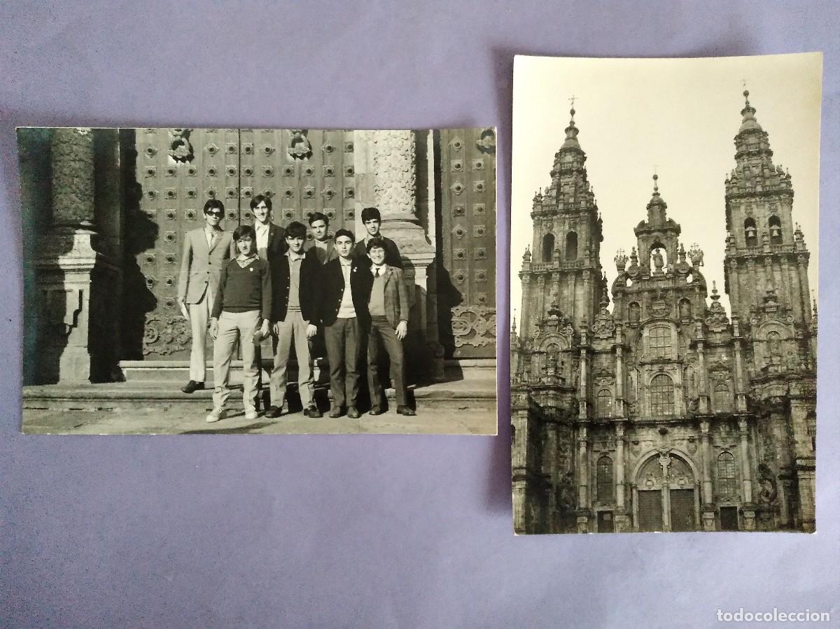 Fotografia antiga: LOTE 2 FOTOGRAFIAS GALICIA CATEDRAL SANTIAGO DE COMPOSTELA