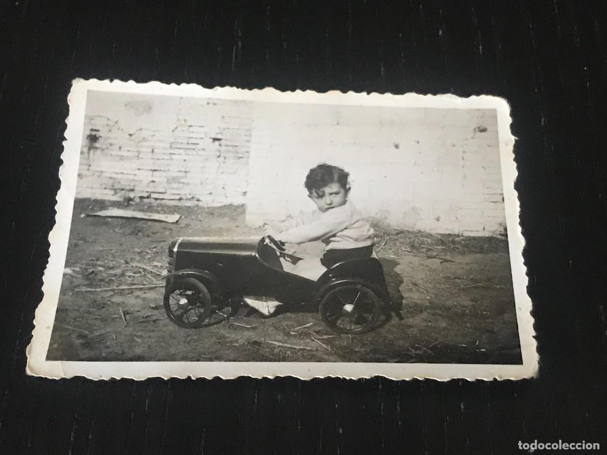 Antique Photography: FOTO NI&Ntilde;O EN COCHE PEDALES PEDAL CAR INFANTIL - FOTOGRAFIA ANTIGUA ORIGINAL 6x9
