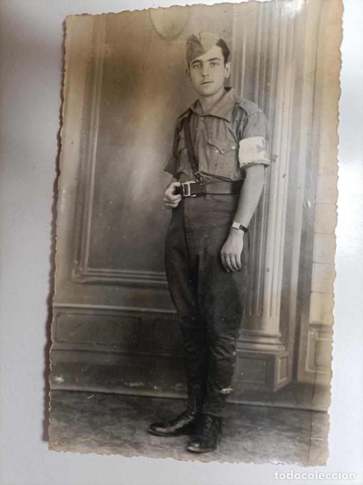 Fotograf&iacute;a antigua: Foto militar guerra civil espa&ntilde;ola. M 13,5x9 cm