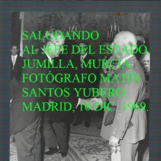Fotografía antigua: JUMILLA, MURCIA. AUDIENCIA CON FRANCO. 10 DIC. 1969. FOTÓGRAFO MARTÍN SANTOS YUBERO. MADRID.