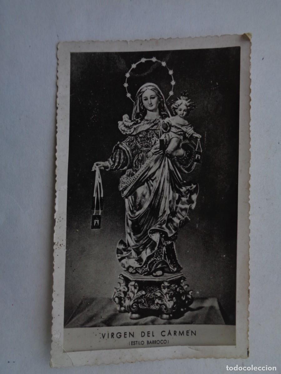 Fotograf&iacute;a antigua: FOTO DE IMAGEN DE LA VIRGEN DEL CARMEN ( ESTILO BARROCO ).