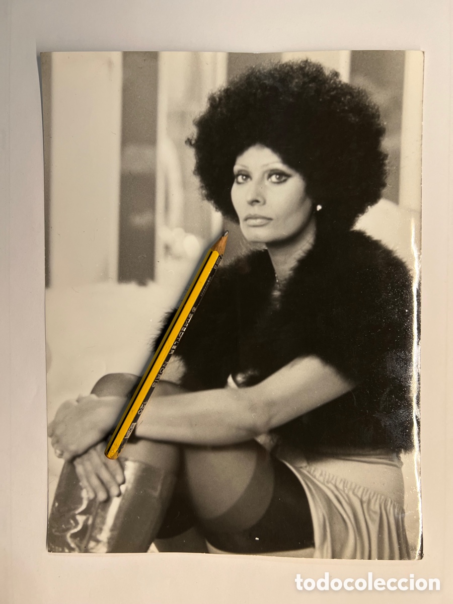 Fotograf&iacute;a antigua: SOFIA LOREN, Actriz Italiana.. Fotograf&iacute;a Promocional Cine&hellip; Med&iacute;das: 18 x 24 cm.,