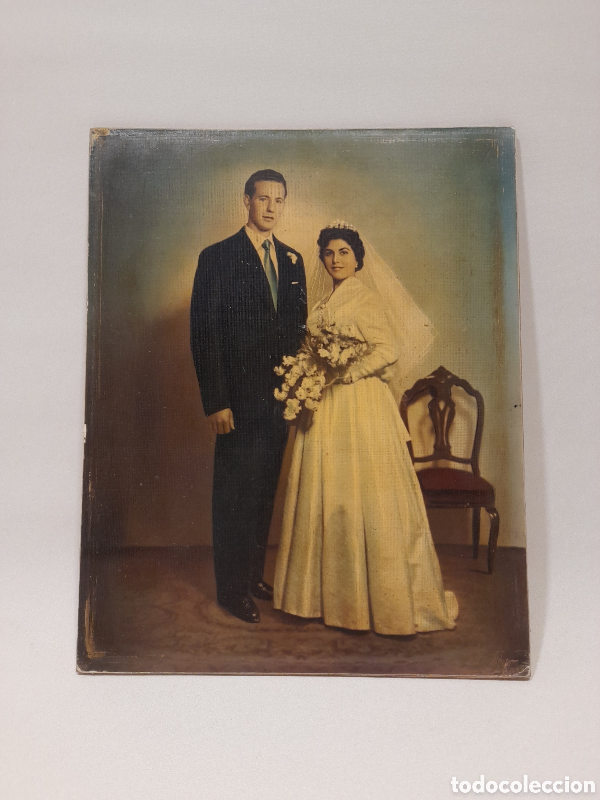 Fotograf&iacute;a antigua: ANTIGUA FOTO DE BODA 24X30