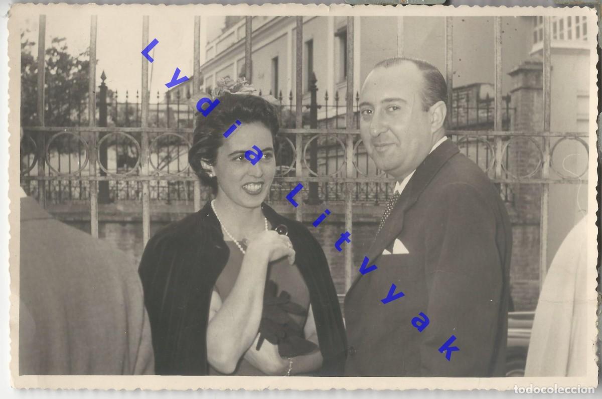 Alte Fotografie: FRANCISCO YBARRA GONZALEZ CARMEN ONY TORRES PERISAN SEVILLA FOTOGRAFIA 17X11 J74